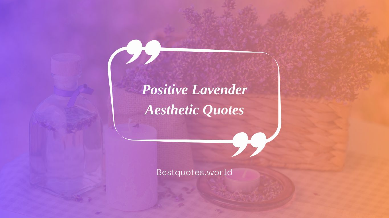 Positive Lavender Aesthetic Quotes